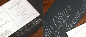 Chalkboard invitations from The Happy Envelope