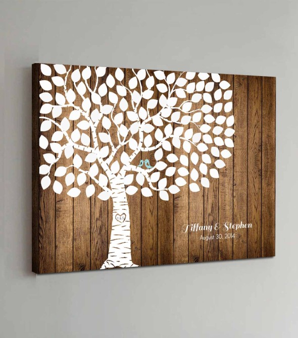 wedding guest book wall art 